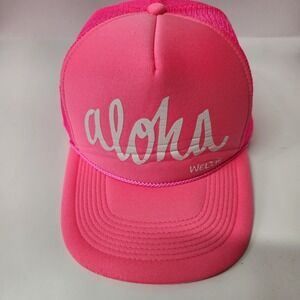 Welzie Hat Cap‎ Snap Back Mesh Trucker Foam Graphic Hawaii One Size Mens